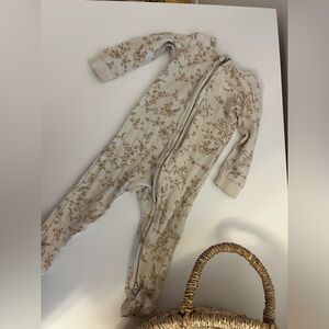 Colored organics zipper pajamas 3-6 mo